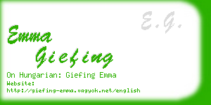 emma giefing business card